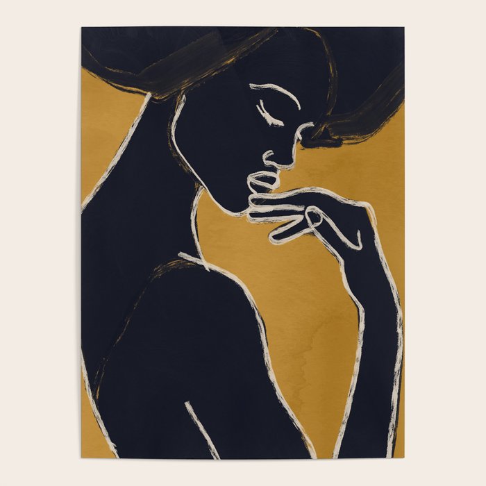 Minimal Abstract Art Woman Portrait 2 Poster Gallery Image 4
