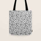 Fun black and white doodle art pattern Tote Bag Gallery Image 1