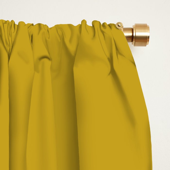 Mid Century Modern Sunburst Sun on Mustard Window Curtain Gallery Image 2