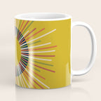 Mid Century Modern Sunburst Sun on Mustard Coffee Mug Gallery Image 1