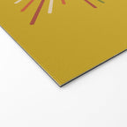 Mid Century Modern Sunburst Sun on Mustard Welcome Mat Gallery Image 2