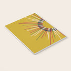 Mid Century Modern Sunburst Sun on Mustard Notebook Gallery Image 3