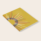 Mid Century Modern Sunburst Sun on Mustard Notebook Gallery Image 2