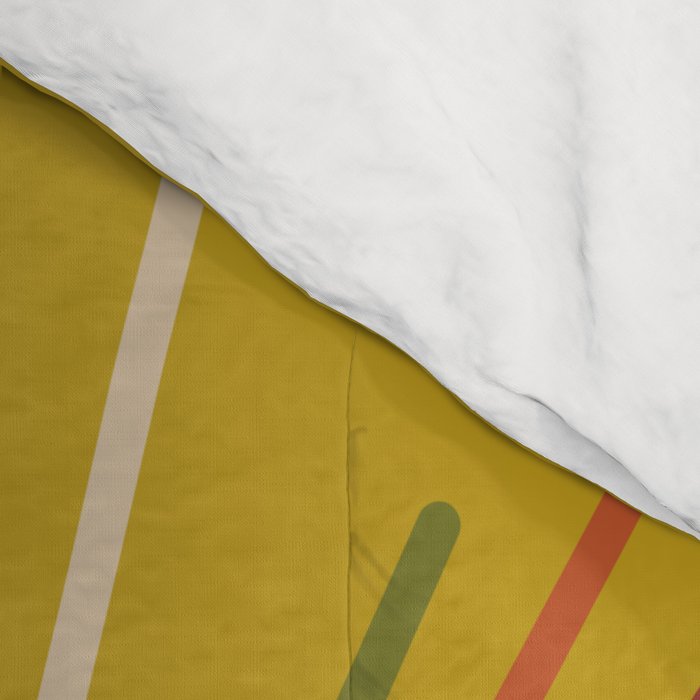 Mid Century Modern Sunburst Sun on Mustard Comforter Gallery Image 4