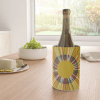 Mid Century Modern Sunburst Sun on Mustard Wine Chiller Gallery Image 4