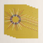 Mid Century Modern Sunburst Sun on Mustard Wrapping Paper Gallery Image 3