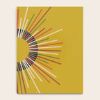 Mid Century Modern Sunburst Sun on Mustard Notebook Gallery Image 4