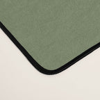 Mid Century Modern Piquet Multi Geometric Pattern in Mossy Sage Olive Green and Beige Desk Mat Gallery Image 4