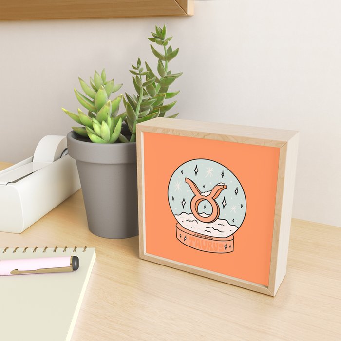 Taurus Snow Globe Mini Art Print Gallery Image 2