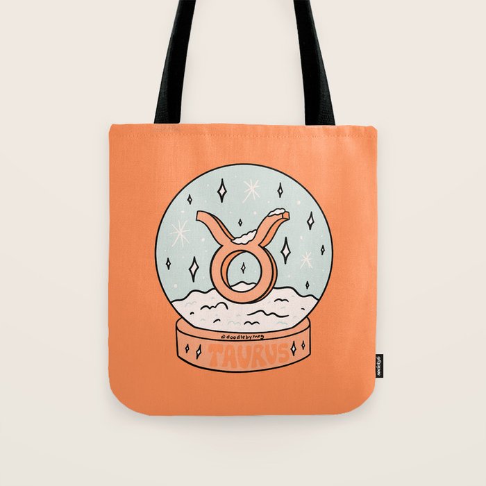 Taurus Snow Globe Tote Bag Gallery Image 1