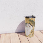 Magic Wildflowers / Yellow & Green Travel Mug Gallery Image 4
