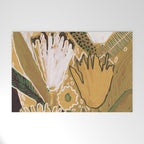 Magic Wildflowers / Yellow & Green Welcome Mat Gallery Image 1