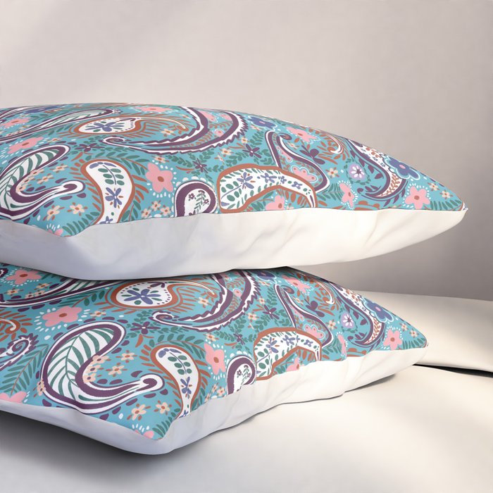 Whimsical Paisley Dance Pillow Sham Gallery Image 3