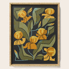 Gold Garden Iris Serving Tray Gallery Image 1
