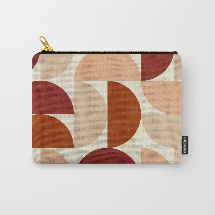 abstract retro shapes earthy 6 Carry All Pouch Gallery Image 1