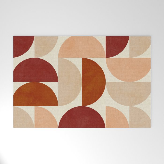 abstract retro shapes earthy 6 Welcome Mat Gallery Image 1