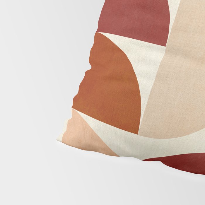 abstract retro shapes earthy 6 Pillow Sham Gallery Image 4