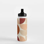 abstract retro shapes earthy 6 Water Bottle Gallery Image 2