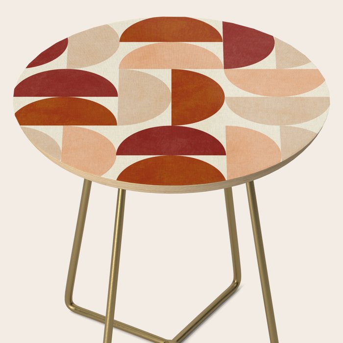 abstract retro shapes earthy 6 Side Table Gallery Image 2