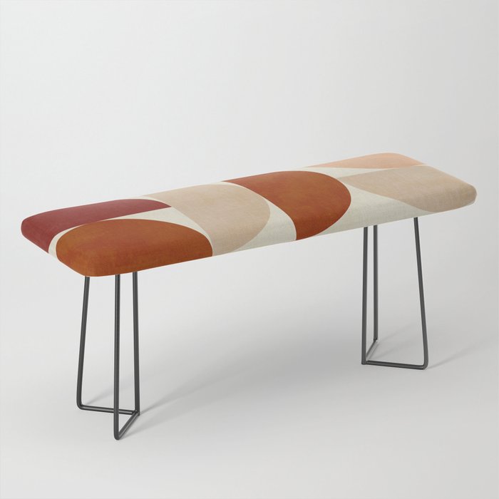 abstract retro shapes earthy 6 Bench Gallery Image 1