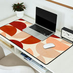 abstract retro shapes earthy 6 Desk Mat Gallery Image 2