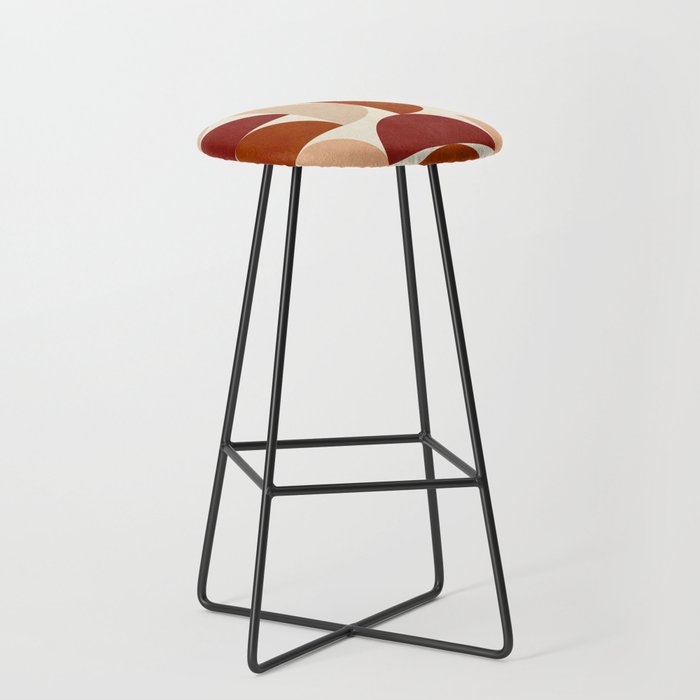 abstract retro shapes earthy 6 Stool Gallery Image 1
