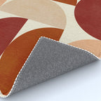 abstract retro shapes earthy 6 Rug Gallery Image 4