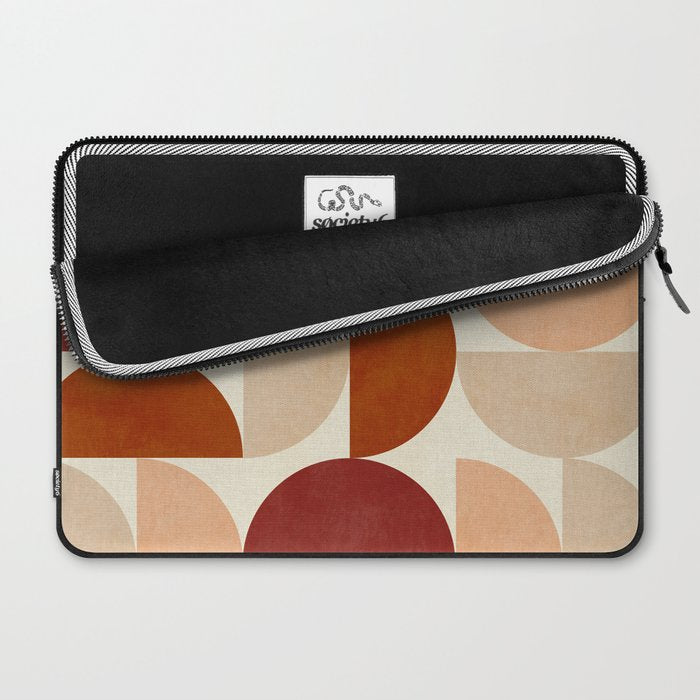 abstract retro shapes earthy 6 Laptop Sleeve Gallery Image 2