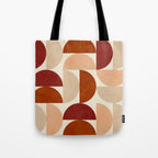 abstract retro shapes earthy 6 Tote Bag Gallery Image 1