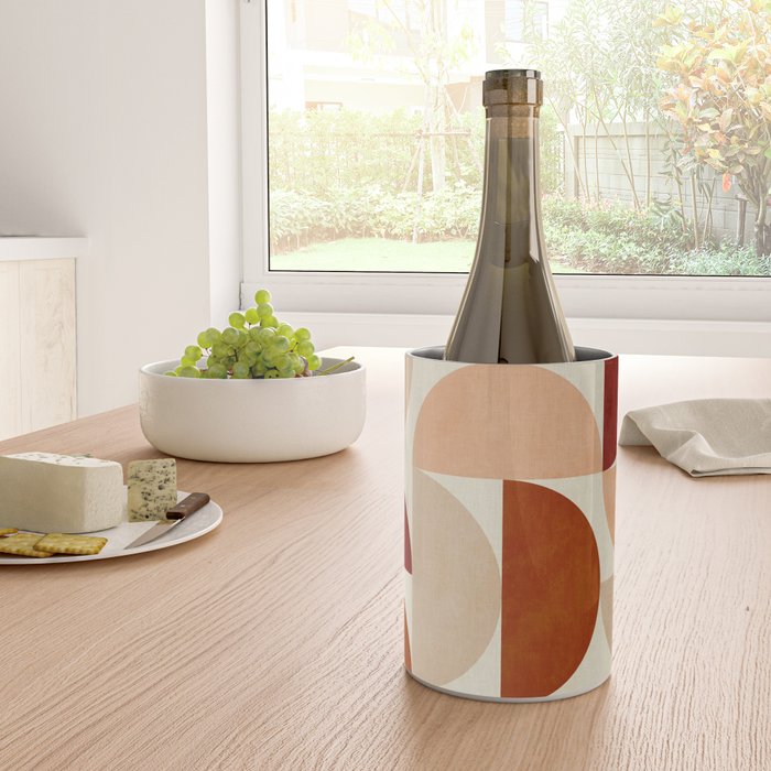 abstract retro shapes earthy 6 Wine Chiller Gallery Image 4