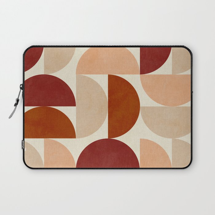 abstract retro shapes earthy 6 Laptop Sleeve Gallery Image 1