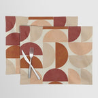 abstract retro shapes earthy 6 Placemat Gallery Image 1