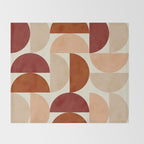abstract retro shapes earthy 6 Throw Blanket Gallery Image 2