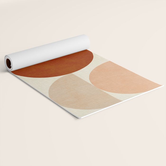 abstract retro shapes earthy 6 Yoga Mat Gallery Image 2