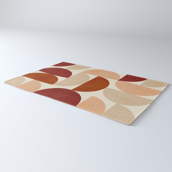 abstract retro shapes earthy 6 Rug Gallery Image 3