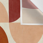 abstract retro shapes earthy 6 Wall Tapestry Gallery Image 3