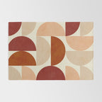abstract retro shapes earthy 6 Rug Gallery Image 2