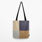 Color Block Line Abstract LIV Neutral Nautical Tote Bag Gallery Image 2