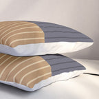 Color Block Line Abstract LIV Neutral Nautical Pillow Sham Gallery Image 3
