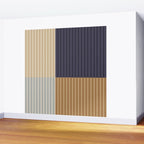 Color Block Line Abstract LIV Neutral Nautical Wall Mural Gallery Image 2
