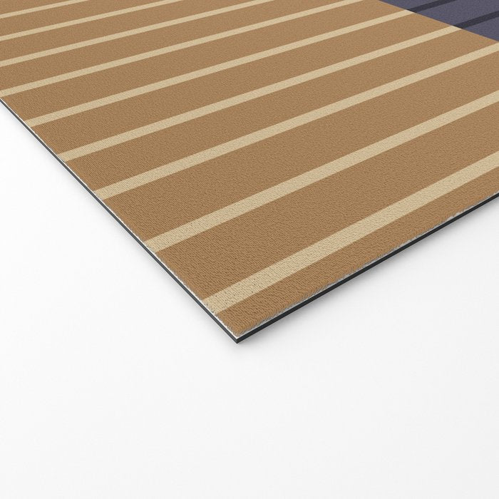Color Block Line Abstract LIV Neutral Nautical Welcome Mat Gallery Image 2