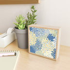 Modern, Flowers Print, Yellow, Blue and White Mini Art Print Gallery Image 2