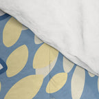 Modern, Flowers Print, Yellow, Blue and White Comforter Gallery Image 4