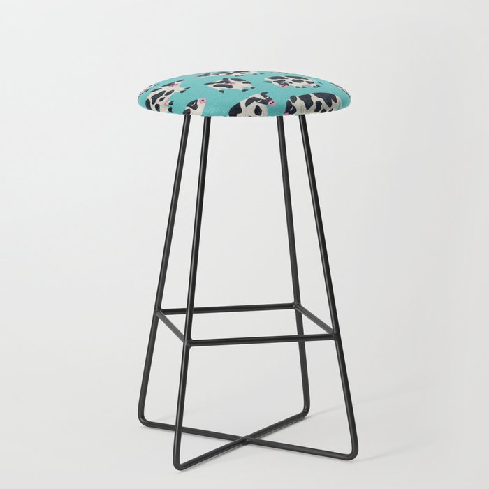 Cow Collection - Turquoise Stool Gallery Image 1