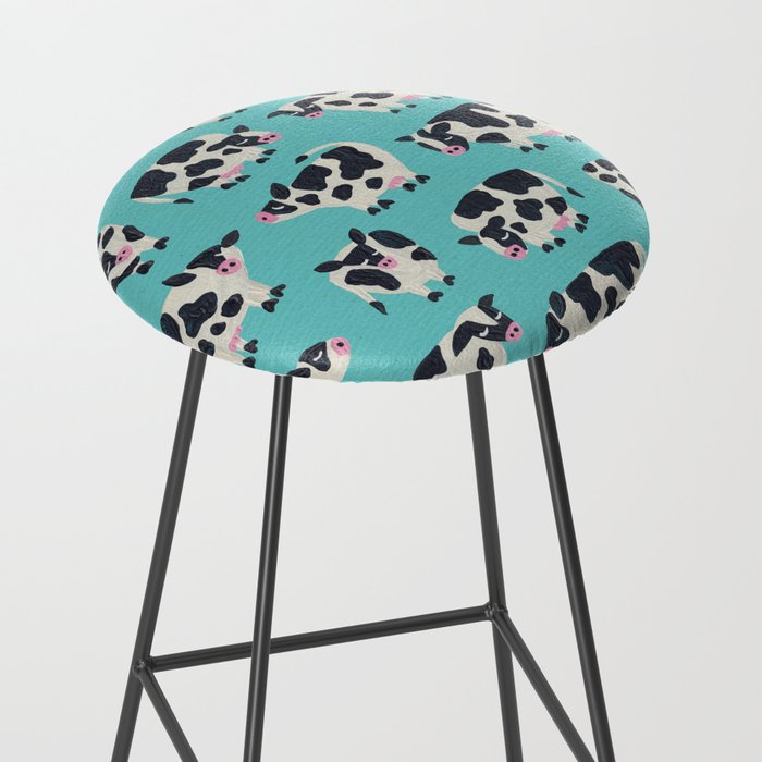 Cow Collection - Turquoise Stool Gallery Image 2