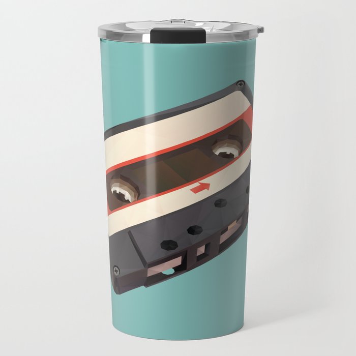 Cassette Tape Polygon Art Travel Mug Gallery Image 1
