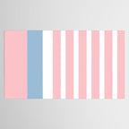 Pastel Pink Mixed Stripe Pattern with Light Blue and White Tablecloth Gallery Image 2