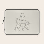Un Deux Trois Cat / Minimalist Line Drawing Laptop Sleeve Gallery Image 1