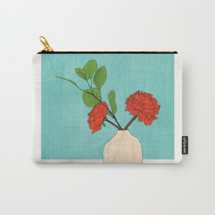 Thought of you Blue Carry All Pouch Gallery Image 1