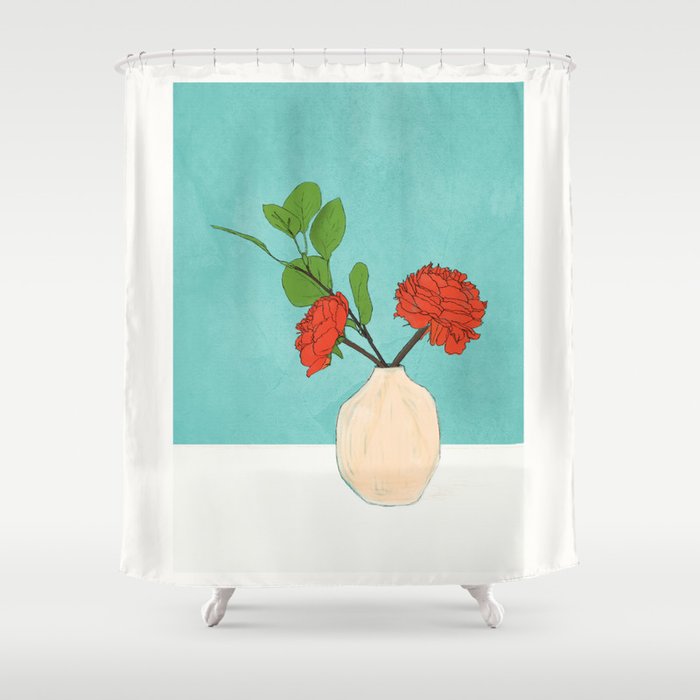 Thought of you Blue Shower Curtain Gallery Image 1